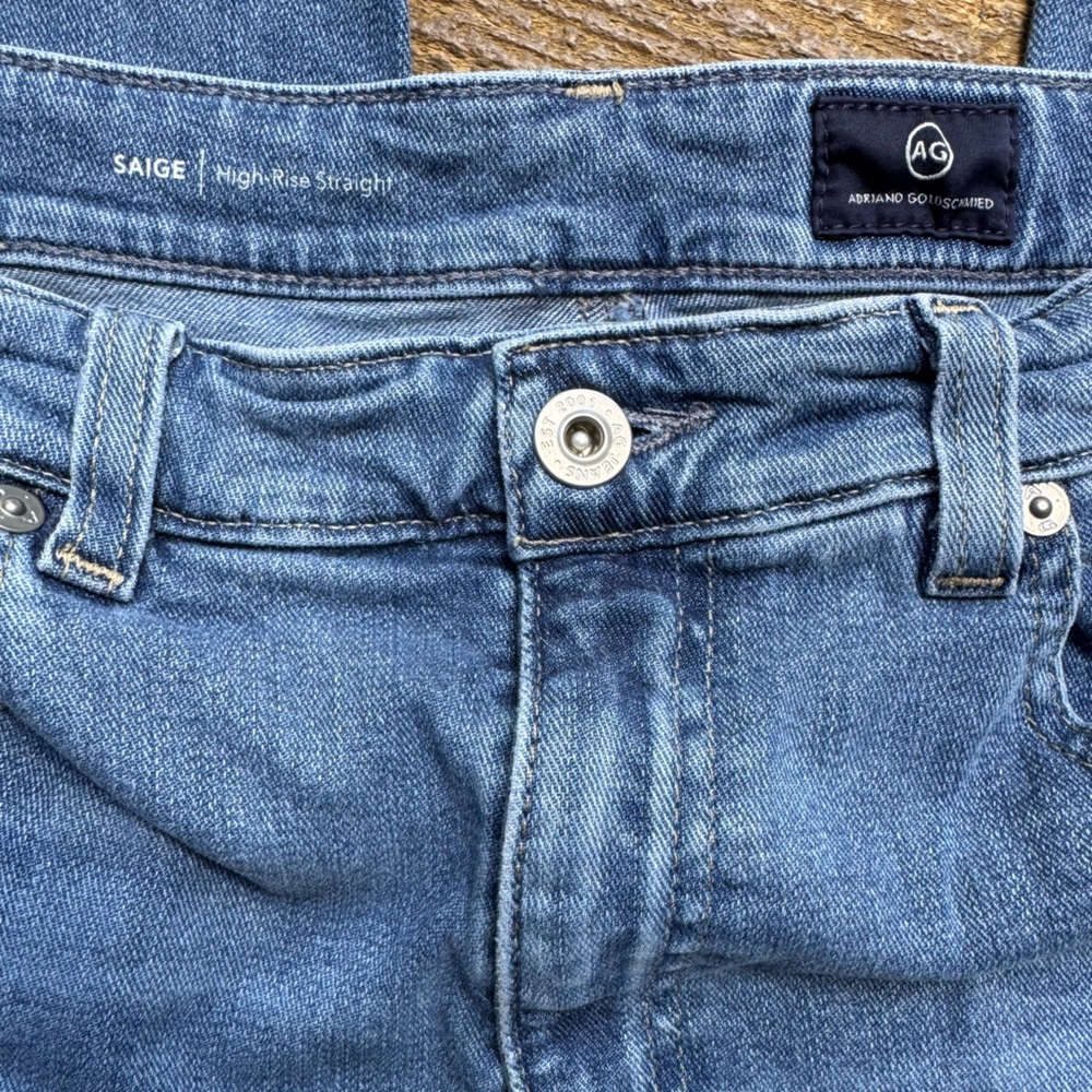 AG Adriano Goldschmied Sadie High Rise Straight Jeans Size 30 - Picture 3 of 8